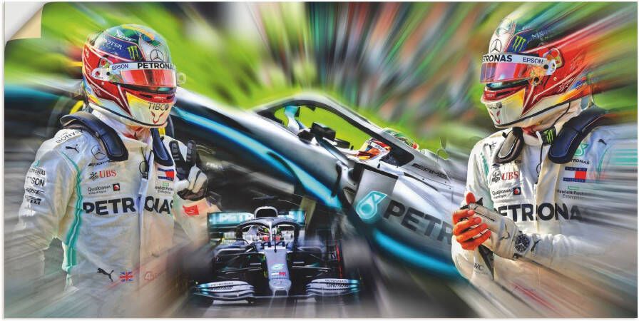 Artland Wandfolie Lewis Hamilton snel en succesvol