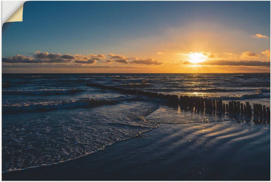 Artland Wandfolie Oostzeekust op het eiland Moen Denemarken