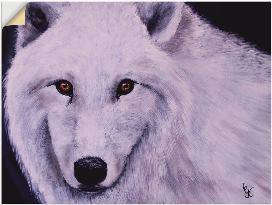 Artland Wandfolie Witte wolf zelfklevend