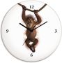 Artland Wandklok Baby Sumatra orang oetan hangt aan het touw optioneel verkrijgbaar met kwarts- of radiografisch uurwerk geruisloos zonder tikkend geluid - Thumbnail 1