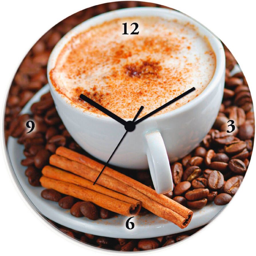 Artland Wandklok Cappuccino koffie optioneel verkrijgbaar met kwarts- of radiografisch uurwerk geruisloos zonder tikkend geluid
