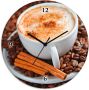 Artland Wandklok Cappuccino koffie optioneel verkrijgbaar met kwarts- of radiografisch uurwerk geruisloos zonder tikkend geluid - Thumbnail 1