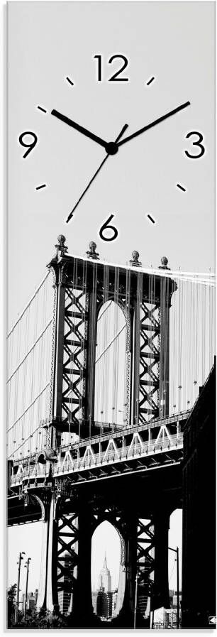Artland Wandklok Dumbo Manhattan Bridge New York optioneel verkrijgbaar met kwarts- of radiografisch uurwerk geruisloos zonder tikkend geluid