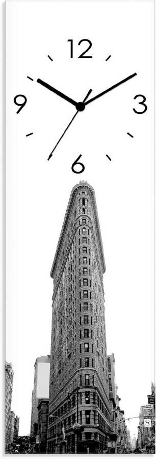 Artland Wandklok Flatiron Building New York optioneel verkrijgbaar met kwarts- of radiografisch uurwerk geruisloos zonder tikkend geluid