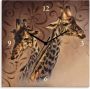 Artland Wandklok Giraffen optioneel verkrijgbaar met kwarts- of radiografisch uurwerk geruisloos zonder tikkend geluid - Thumbnail 1