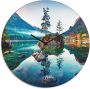 Artland Wandklok Glazen klok rond herfstscène van de Hintersee voor de Alpen optioneel verkrijgbaar met kwarts- of radiografisch uurwerk geruisloos zonder tikkend geluid - Thumbnail 1