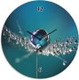 Artland Wandklok Glazen klok rond pluizenbol dauwdruppel blauw optioneel verkrijgbaar met kwarts- of radiografisch uurwerk geruisloos zonder tikkend geluid - Thumbnail 1