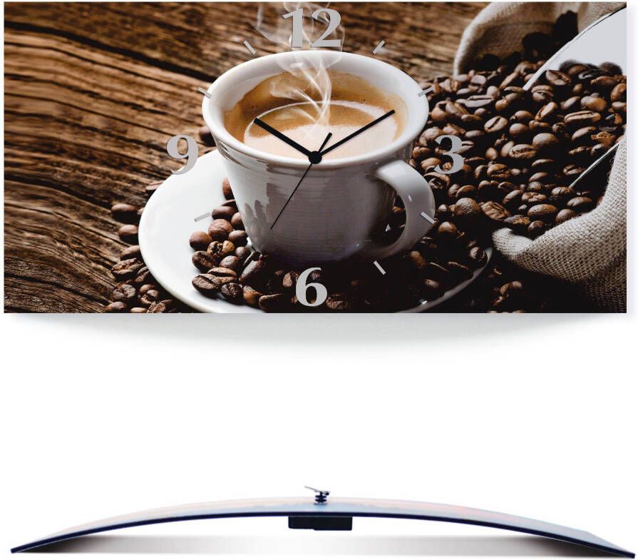 Artland Wandklok Hete koffie hete koffie 3d-look geschulpt met kwarts- of radiografisch uurwerk verschillende maten