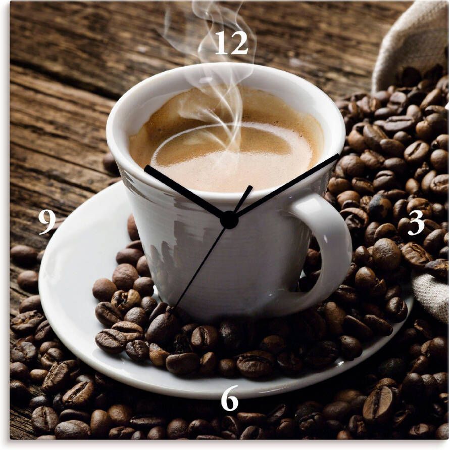 Artland Wandklok Hete koffie hete koffie optioneel verkrijgbaar met kwarts- of radiografisch uurwerk geruisloos zonder tikkend geluid