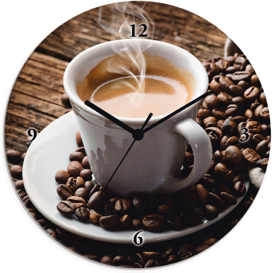 Artland Wandklok Hete koffie hete koffie optioneel verkrijgbaar met kwarts- of radiografisch uurwerk geruisloos zonder tikkend geluid