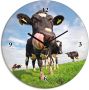 Artland Wandklok Holstein-koe met enorme tong optioneel verkrijgbaar met kwarts- of radiografisch uurwerk geruisloos zonder tikkend geluid - Thumbnail 1