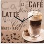 Artland Wandklok Koffie latte macchiato optioneel verkrijgbaar met kwarts- of radiografisch uurwerk geruisloos zonder tikkend geluid - Thumbnail 1