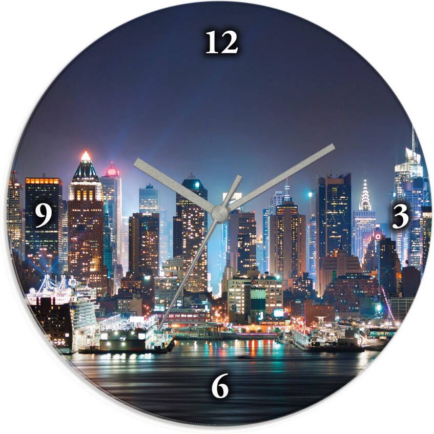Artland Wandklok New York City Times Square optioneel verkrijgbaar met kwarts- of radiografisch uurwerk geruisloos zonder tikkend geluid