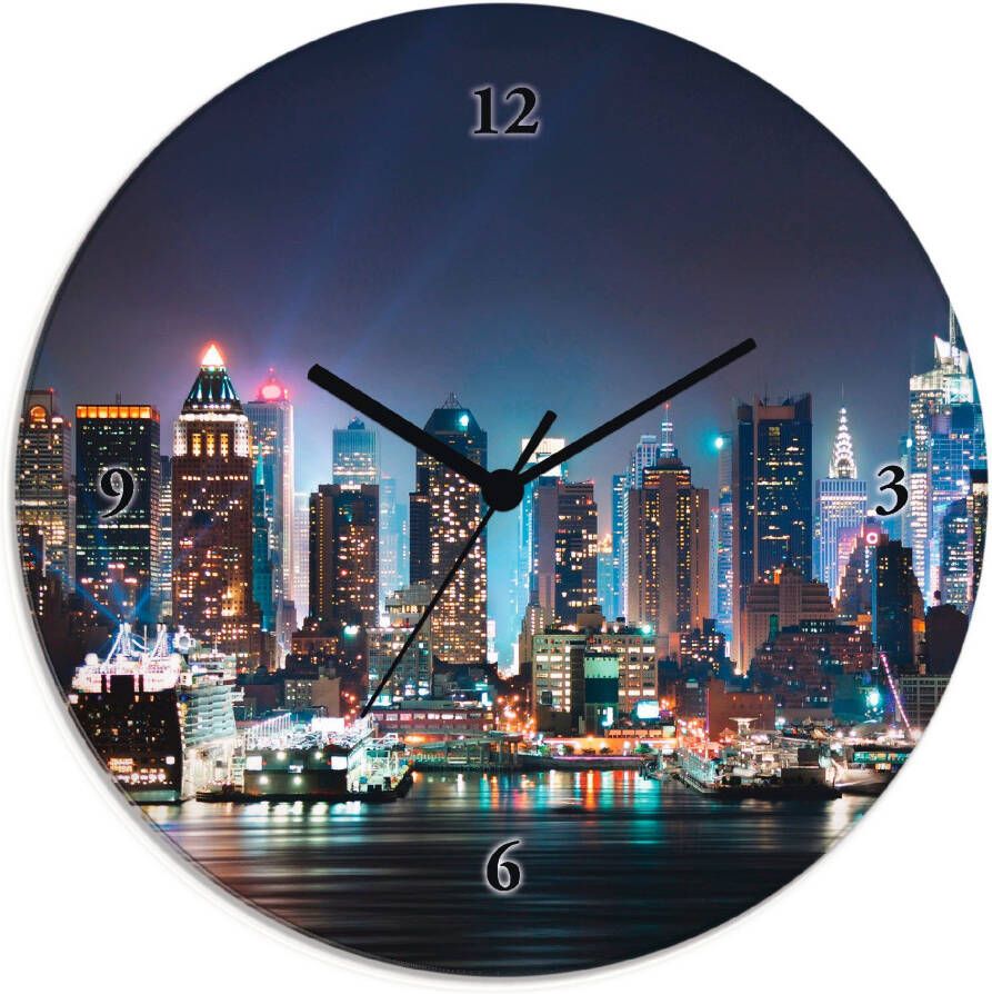 Artland Wandklok New York City Times Square optioneel verkrijgbaar met kwarts- of radiografisch uurwerk geruisloos zonder tikkend geluid