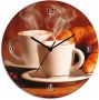 Artland Wandklok Stomende cappuccino en croissant optioneel verkrijgbaar met kwarts- of radiografisch uurwerk geruisloos zonder tikkend geluid - Thumbnail 1