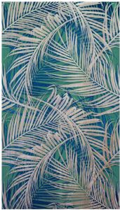 Bodenmeister Fotobehang Palmbladeren groen blauw