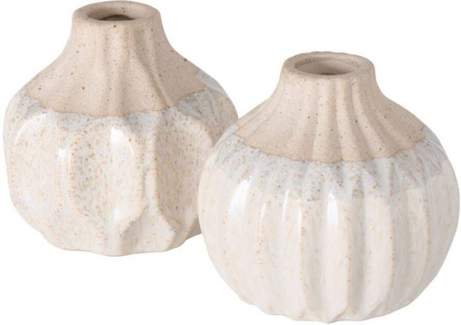 BOLTZE Tafelvaas MALIA van aardewerk hoogte ca. 9 cm (set 2 stuks)