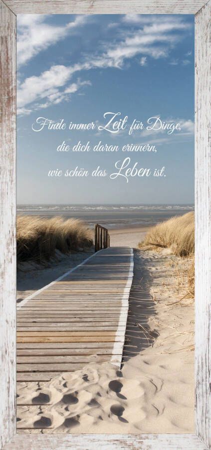 Bönninghoff Artprint met lijst Strand- quote (1 stuk)