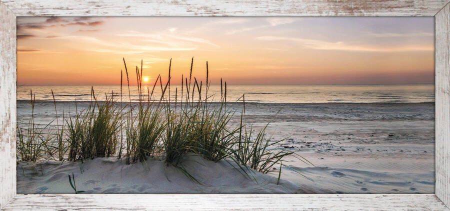 Bönninghoff Artprint met lijst Strand zonsondergang (1 stuk)