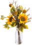 Botanic-Haus Kunst-potplanten Boeket zonnebloemen in het glas (1 stuk) - Thumbnail 1