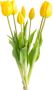 Nova Nature Classic Tulip Sally 7 st. geel 47 cm kunstbloem - Thumbnail 2