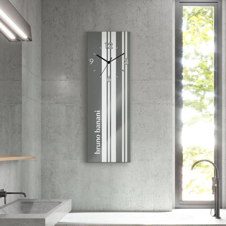 Bruno Banani Wandklok Stripes auf Glas analoog 20 cm