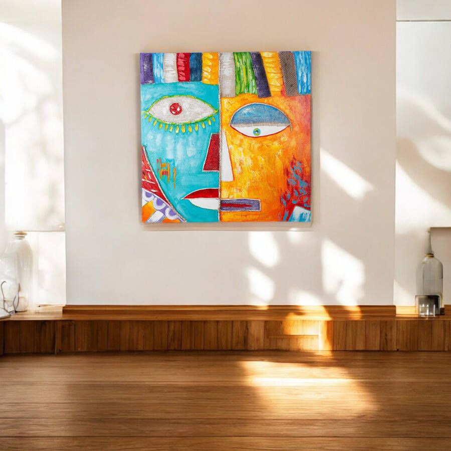 Casablanca by Gilde Artprint op hout Yesil rechthoekig