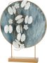 Casablanca by Gilde Decoratief figuur Decoratief object Blossoms blauw goudkleur Decoratief object van metaal hoogte 65 cm glas met bloemen woonkamer (1 stuk) - Thumbnail 1
