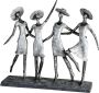 Casablanca by Gilde Decoratief figuur Sculptuur 4 lady's antiek zilver Decoratief object hoogte 34 antiek-finish met teksthanger woonkamer (1 stuk) - Thumbnail 1