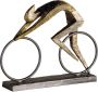 Casablanca by Gilde Decoratief figuur Sculptuur coureur Decoratief object hoogte 29 cm fietser met teksthanger woonkamer (1 stuk) - Thumbnail 1