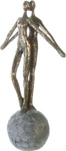 Casablanca by Gilde Decoratief figuur Sculptuur Encourage Decoratief object hoogte 37 cm paartje met teksthanger woonkamer (1 stuk)