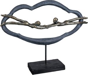 Casablanca by Gilde Decoratief figuur Sculptuur Love is in the air grijs (1 stuk)