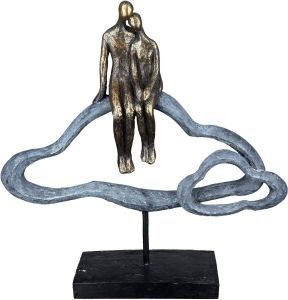 Casablanca by Gilde Decoratief figuur Sculptuur Lovecloud bronskleur grijs (1 stuk)