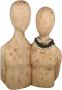 Casablanca by Gilde Decoratief figuur Sculptuur pair naturel Decoratief object van hout hoogte 37 cm woonkamer (1 stuk) - Thumbnail 1