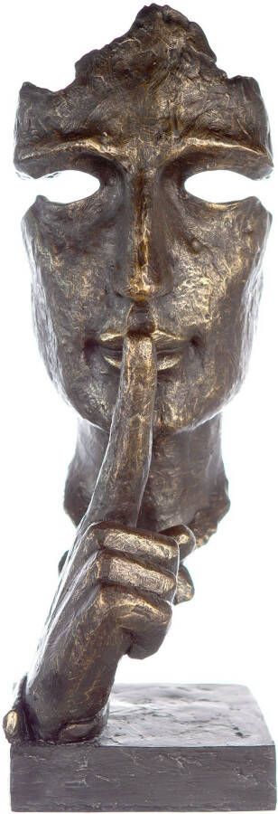 Casablanca by Gilde Decoratief figuur Sculptuur Silence bronskleurig grijs (1 stuk)