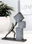 Casablanca by Gilde Decoratief figuur Sculptuur Stacking bronskleurig grijs Decoratief object hoogte 31 cm met teksthanger woonkamer (1 stuk) - Thumbnail 1