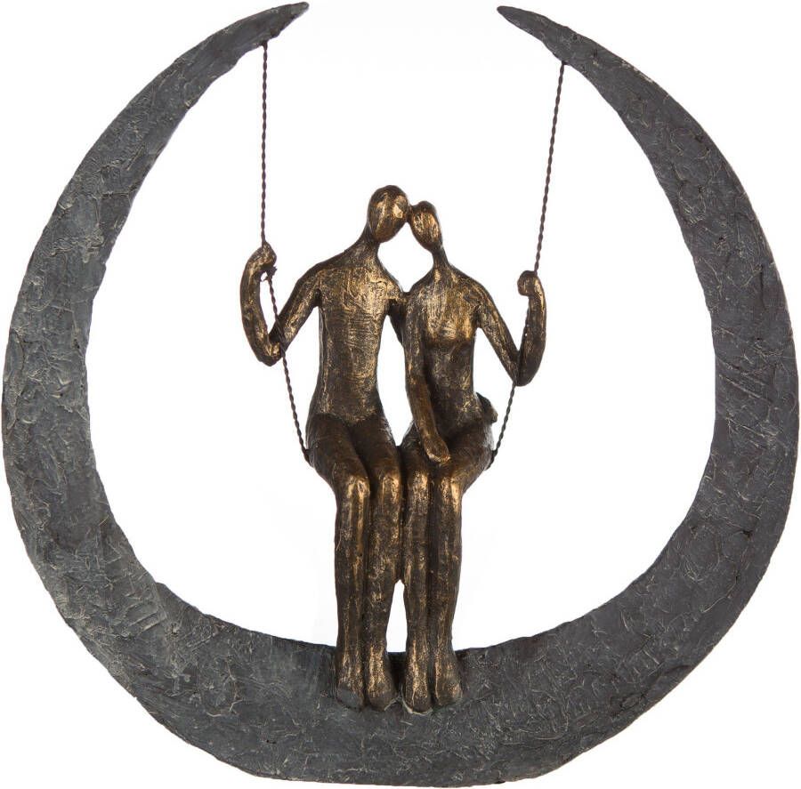 Casablanca by Gilde Decoratief figuur Sculptuur swing bronskleurig grijs (1 stuk)