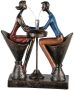 Casablanca by Gilde Decoratief figuur Sculptuur 'Table for two' (1 stuk) - Thumbnail 1