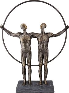 Casablanca by Gilde Decoratief figuur Skulptur two men (1 stuk)