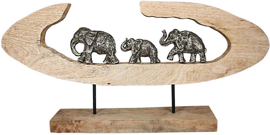 Casablanca by Gilde Dierfiguur Sculptuur olifantenfamilie (1 stuk)