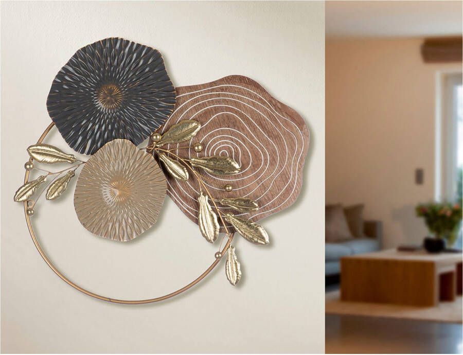 Casablanca by Gilde Sierobject voor aan de wand Boom in de cirkel (1 stuk)