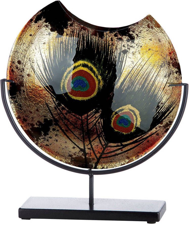 Casablanca by Gilde Siervaas Peacock van glas hoogte ca. 37 cm