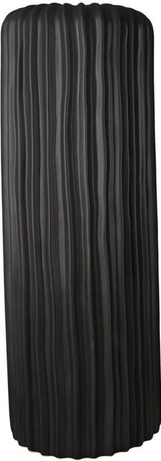 Casablanca by Gilde Vloervaas Fjord Keramiek zwart geglazuurd 46 cm (1 stuk)