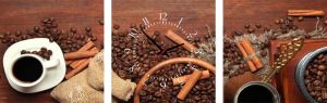 Conni Oberkircher´s Beeld met klok Black Gold koffie met decoratieve klok koffiebonen keuken (set)