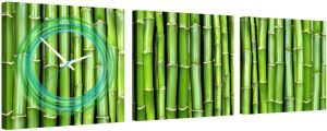 Conni Oberkircher´s Beeld met klok Green bamboe II bamboe I met decoratieve klok wellness ontspanning (set)