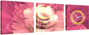 Conni Oberkircher´s Beeld met klok Light flower light flower op artistieke canvasdruk (set)