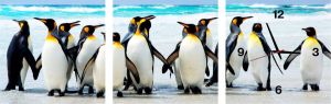 Conni Oberkircher´s Beeld met klok Penguins pinguïns met decoratieve klok wilde dieren (set)