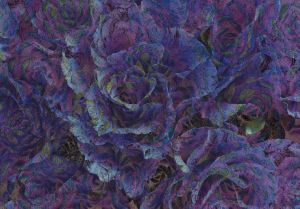 Consalnet Papierbehang Violette bloemen