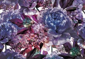Consalnet Papierbehang Violette bloemen motief