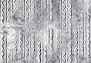 Consalnet Papierbehang Vlechtwerk op beton grijs